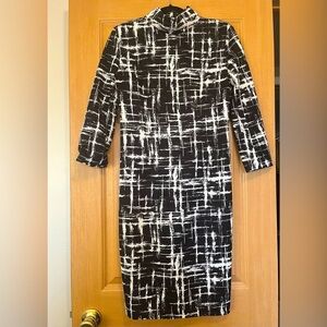 Angeleye London Black and White Mod Print Dress